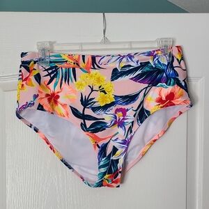 Floral High-Waisted Bikini Bottoms